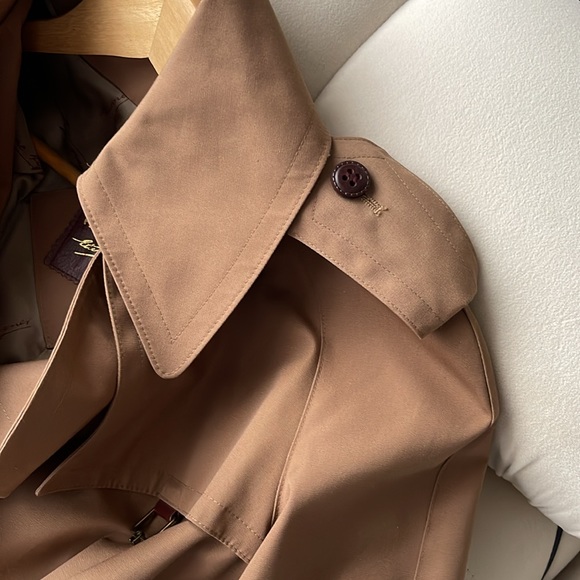 VINTAGE 1970s ETIENNE AIGNER TRENCH COAT SIZE 8 - Picture 8 of 13